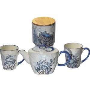 Spectrum Designz Chesapeake Bay Blue Crab Teapot Set